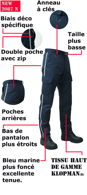 PANTALON AMBULANCIER NEW 2087 BLEU MARINE